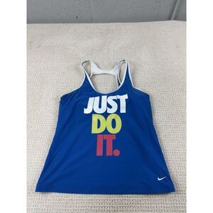 Nike Shirt Youth Girls‎ XL Blue Tank Top Graphic Print Teens Just Do It